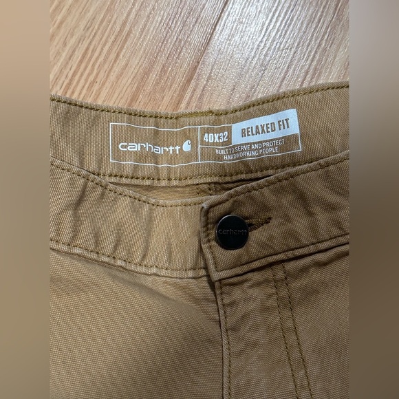 Carhartt Men's Rugged Flex Relaxed Fit Canvas Work Pants 40x32 dark khaki - Picture 6 of 9